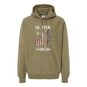 Ultra Maga 1776 2022 The Great Maga King Trump 2024 Premium Hoodie