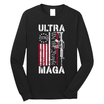 Ultra Maga 2024 American Flag Anti Joe Biden Ultra Maga Long Sleeve Shirt