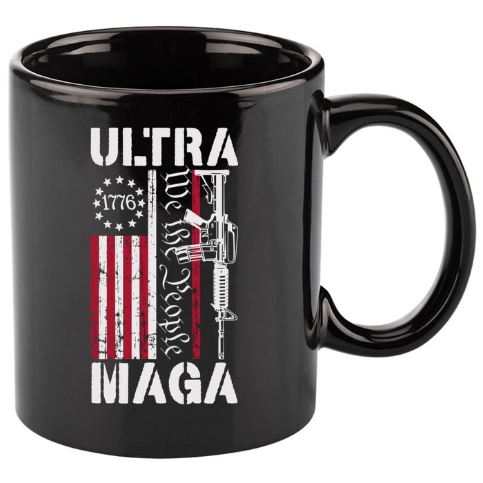 Ultra Maga 2024 American Flag Anti Joe Biden Ultra Maga 11oz C Handle Ceramic Mug