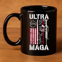 Ultra Maga 2024 American Flag Anti Joe Biden Ultra Maga 11oz C Handle Ceramic Mug