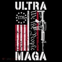 Ultra Maga 2024 American Flag Anti Joe Biden Ultra Maga Drawstring Bag