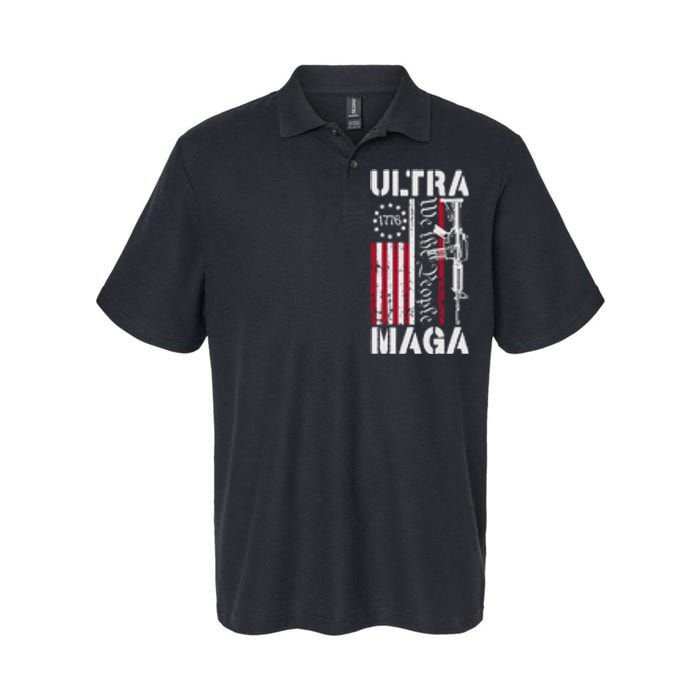 Ultra Maga 2024 American Flag Anti Joe Biden Ultra Maga Softstyle Adult Sport Polo