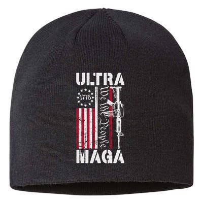 Ultra Maga 2024 American Flag Anti Joe Biden Ultra Maga Sustainable Beanie