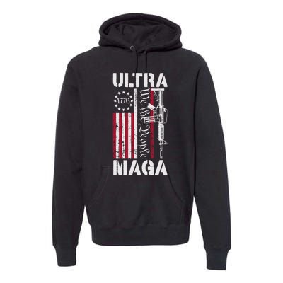 Ultra Maga 2024 American Flag Anti Joe Biden Ultra Maga Premium Hoodie