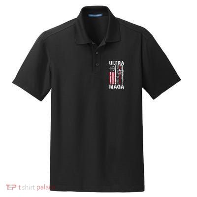 Ultra Maga 2024 American Flag Anti Joe Biden Ultra Maga Dry Zone Grid Polo