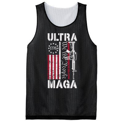 Ultra Maga 2024 American Flag Anti Joe Biden Ultra Maga Mesh Reversible Basketball Jersey Tank