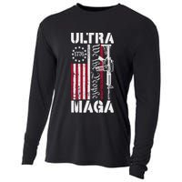 Ultra Maga 2024 American Flag Anti Joe Biden Ultra Maga Cooling Performance Long Sleeve Crew