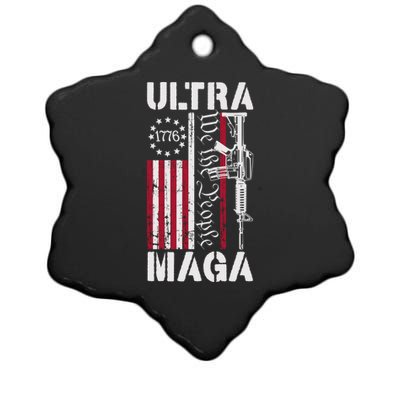 Ultra Maga 2024 American Flag Anti Joe Biden Ultra Maga Ceramic Star Ornament