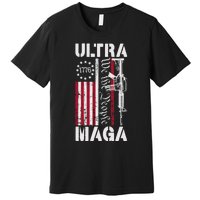 Ultra Maga 2024 American Flag Anti Joe Biden Ultra Maga Premium T-Shirt