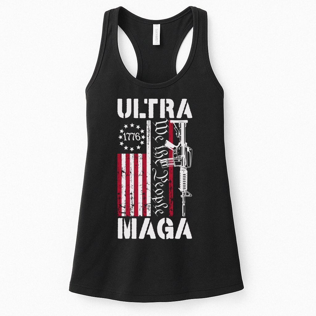 Ultra Maga 2024 American Flag Anti Joe Biden Ultra Maga Womens Tank Top
