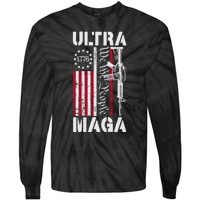 Ultra Maga 2024 American Flag Anti Joe Biden Ultra Maga Tie-Dye Long Sleeve Shirt