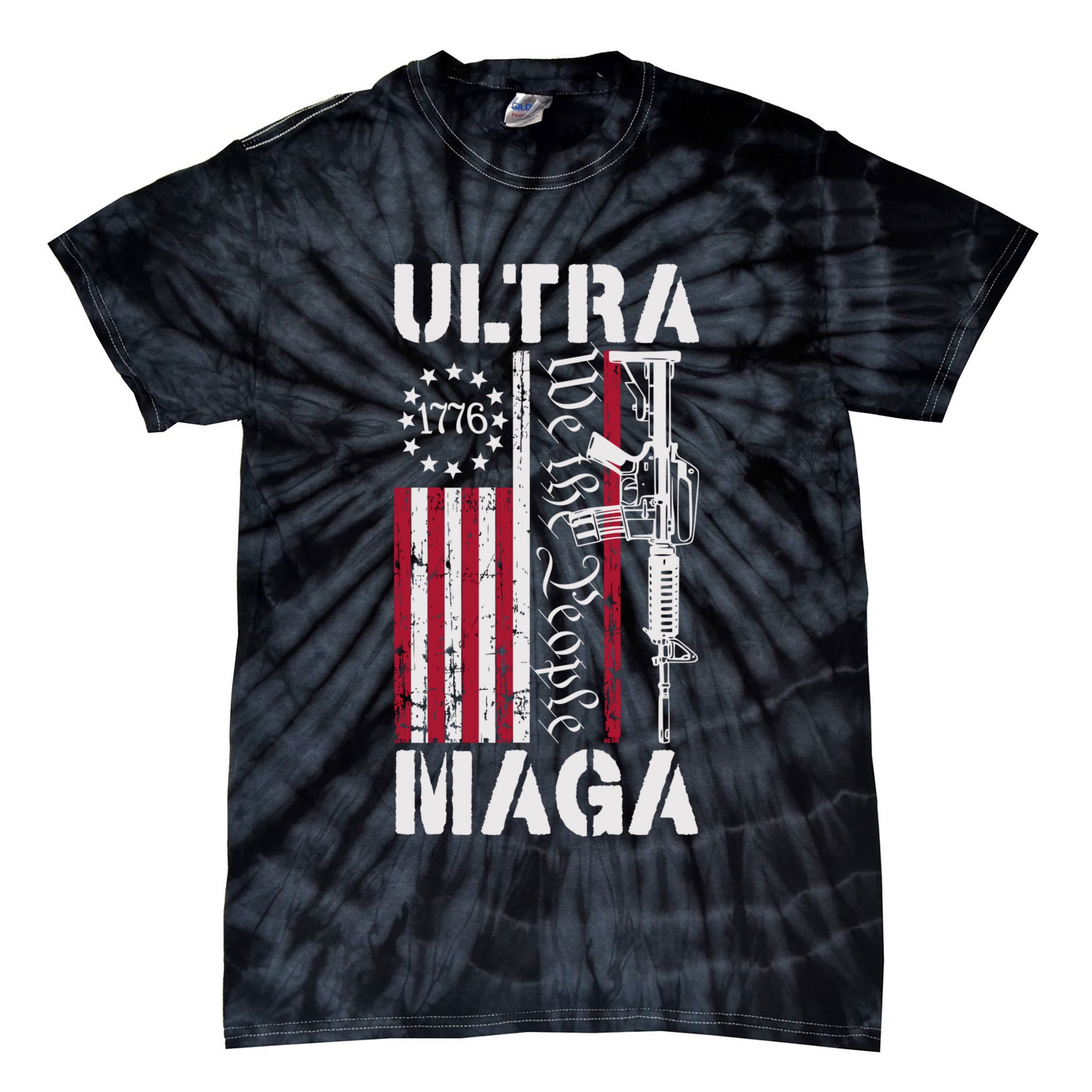 Ultra Maga 2024 American Flag Anti Joe Biden Ultra Maga Tie-Dye T-Shirt