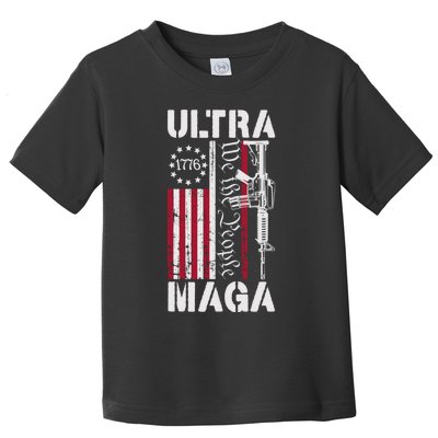 Ultra Maga 2024 American Flag Anti Joe Biden Ultra Maga Toddler T-Shirt