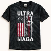 Ultra Maga 2024 American Flag Anti Joe Biden Ultra Maga Kids Tie-Dye T-Shirt