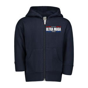 Ultra Maga 2024 Toddler Zip Fleece Hoodie