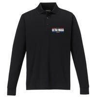 Ultra Maga 2024 Felon Conviction Performance Long Sleeve Polo