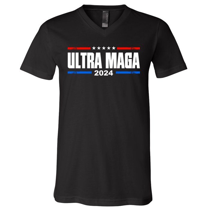 Ultra Maga 2024 Felon Conviction V-Neck T-Shirt