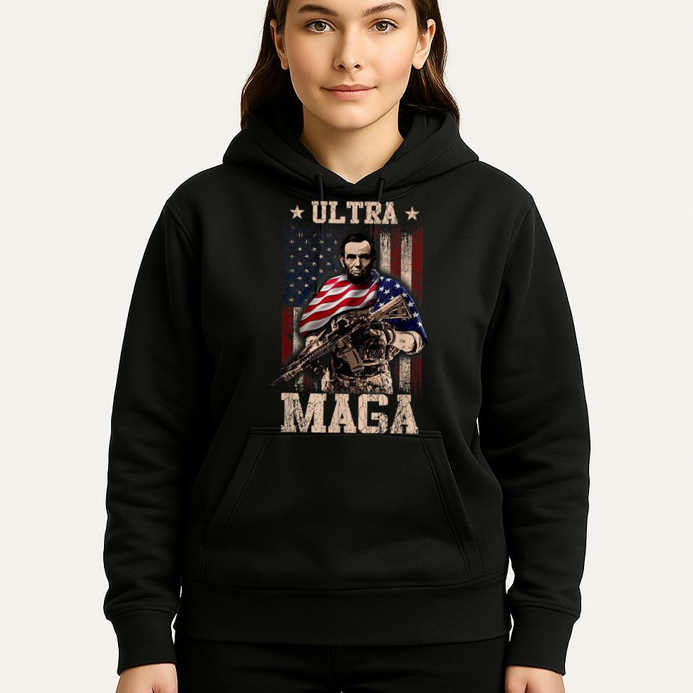 Ultra Maga 4th Of July Abraham Lincoln Gun 2nd Amendment Hoodie