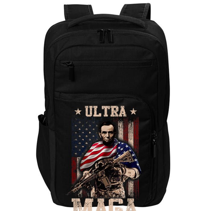 Ultra Maga 4th Of July Abraham Lincoln Gun 2nd Amendment Impact Tech Backpack