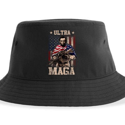 Ultra Maga 4th Of July Abraham Lincoln Gun 2nd Amendment Sustainable Bucket Hat