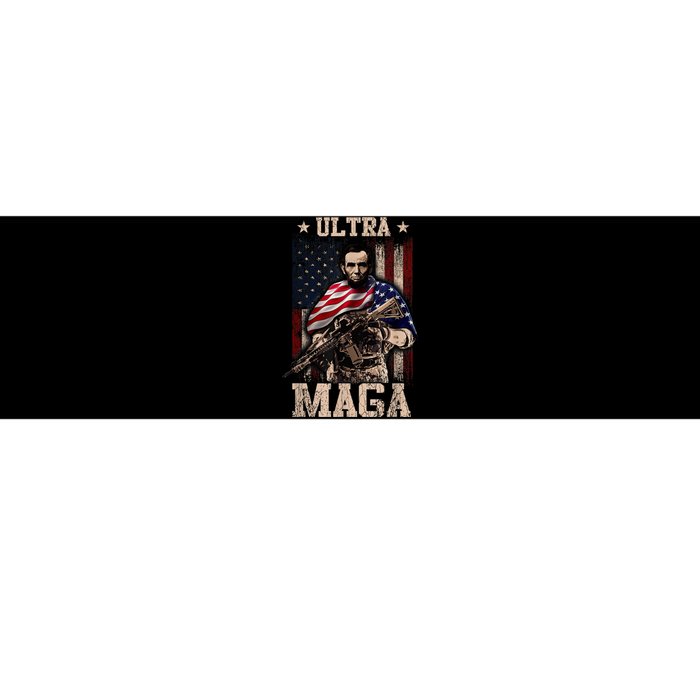 Ultra Maga 4th Of July Abraham Lincoln Gun 2nd Amendment Bumper Sticker