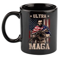 Ultra Maga 4th Of July Abraham Lincoln Gun 2nd Amendment 11oz C Handle Ceramic Mug
