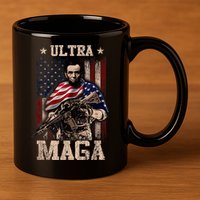 Ultra Maga 4th Of July Abraham Lincoln Gun 2nd Amendment 11oz C Handle Ceramic Mug
