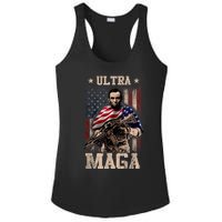 Ultra Maga 4th Of July Abraham Lincoln Gun 2nd Amendment Ladies PosiCharge Competitor Racerback Tank