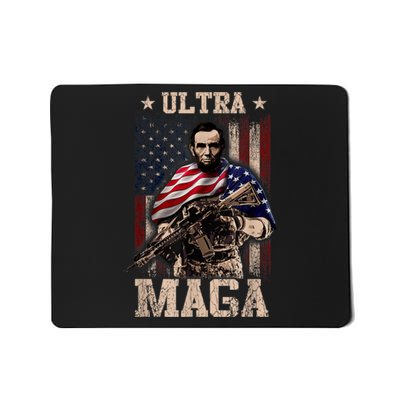 Ultra Maga 4th Of July Abraham Lincoln Gun 2nd Amendment Mousepad