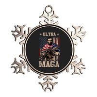 Ultra Maga 4th Of July Abraham Lincoln Gun 2nd Amendment Metallic Star Ornament