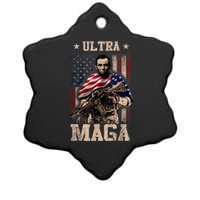 Ultra Maga 4th Of July Abraham Lincoln Gun 2nd Amendment Ceramic Star Ornament