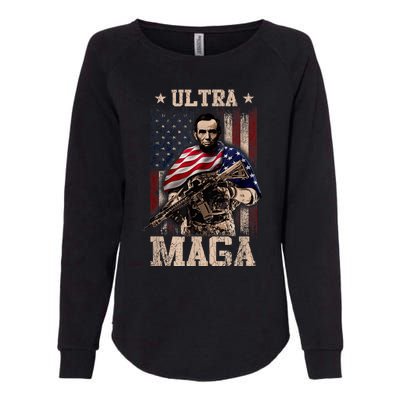 Ultra Maga 4th Of July Abraham Lincoln Gun 2nd Amendment Womens California Wash Sweatshirt