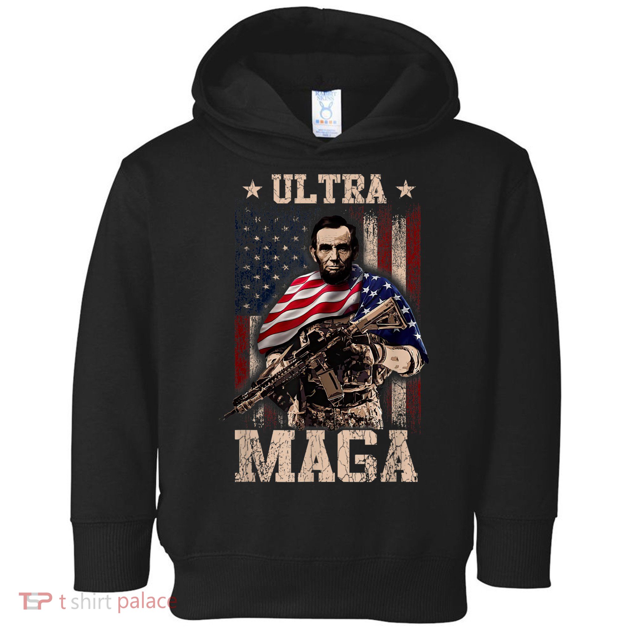 Ultra Maga 4th Of July Abraham Lincoln Gun 2nd Amendment Toddler Hoodie