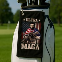 Ultra Maga 4th Of July Abraham Lincoln Gun 2nd Amendment Golf Towel