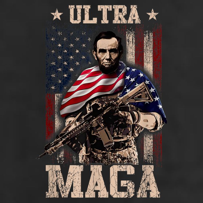 Ultra Maga 4th Of July Abraham Lincoln Gun 2nd Amendment Golf Towel