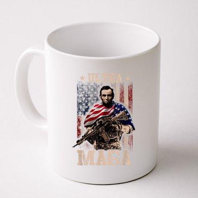 Ultra Maga 4th Of July Abraham Lincoln Gun 2nd Amendment Coffee Mug