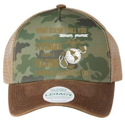Marine What Doesn't Kill You Makes Your Stronger US Legacy Tie Dye Trucker Hat