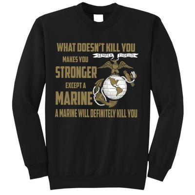 Marine What Doesn't Kill You Makes Your Stronger US Sweatshirt