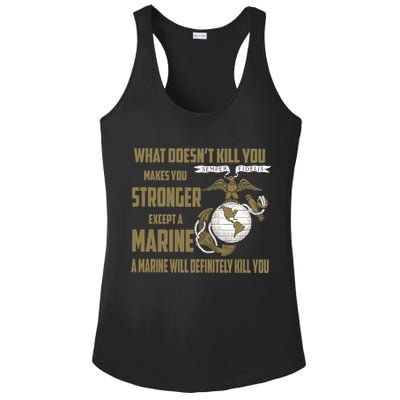 Marine What Doesn't Kill You Makes Your Stronger US Ladies PosiCharge Competitor Racerback Tank