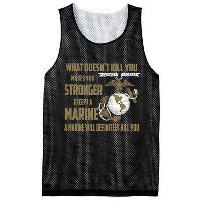Marine What Doesn't Kill You Makes Your Stronger US Mesh Reversible Basketball Jersey Tank