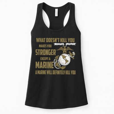 Marine What Doesn't Kill You Makes Your Stronger US Womens Tank Top