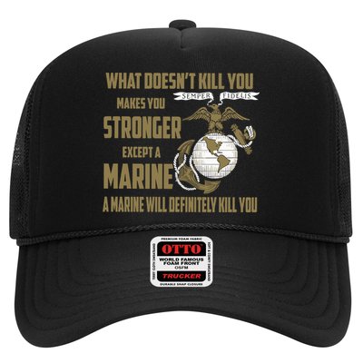 Marine What Doesn't Kill You Makes Your Stronger US Trucker Hat