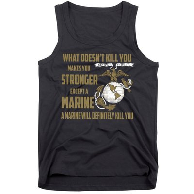 Marine What Doesn't Kill You Makes Your Stronger US Tank Top
