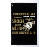 Marine What Doesn't Kill You Makes Your Stronger US Golf Towel