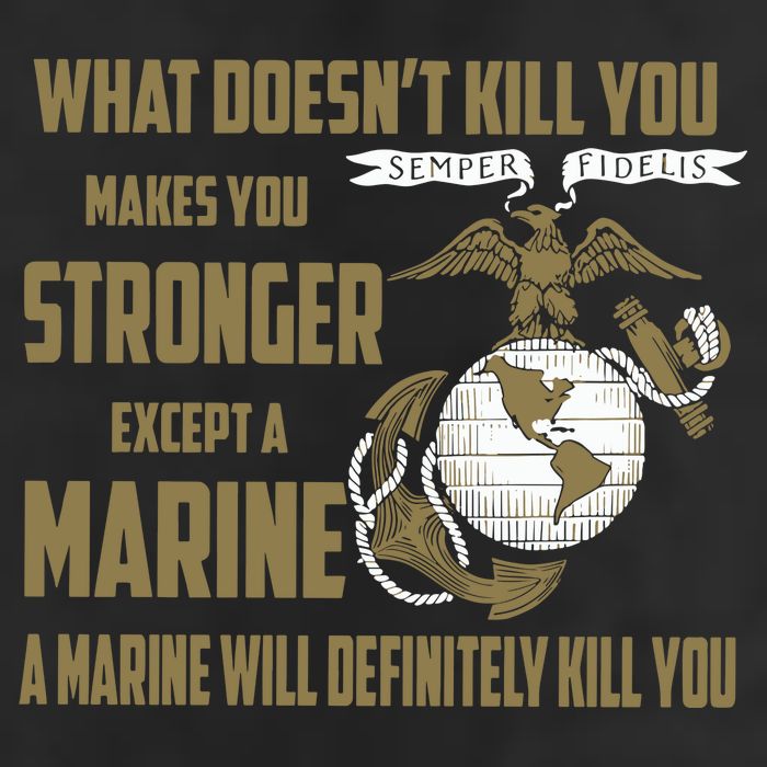 Marine What Doesn't Kill You Makes Your Stronger US Microfiber Hand Towel