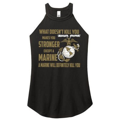 Marine What Doesn't Kill You Makes Your Stronger US Women's Perfect Tri Rocker Tank