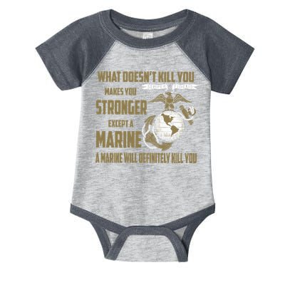 Marine What Doesn't Kill You Makes Your Stronger US Infant Baby Jersey Bodysuit