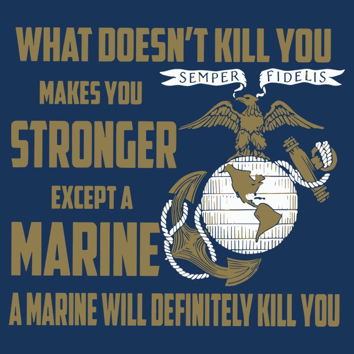 Marine What Doesn't Kill You Makes Your Stronger US Infant Baby Jersey Bodysuit