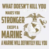 Marine What Doesn't Kill You Makes Your Stronger US Garment-Dyed Sweatshirt