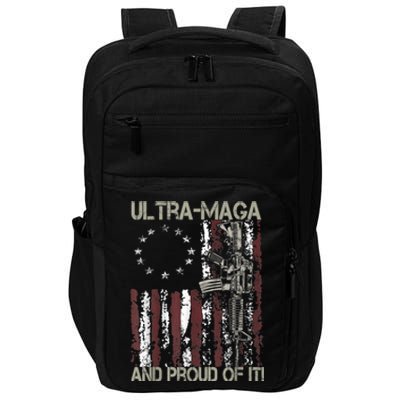 Ultra MAGA And Proud Of It Gun USA Flag Patriots Impact Tech Backpack